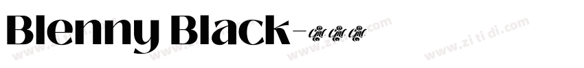 Blenny Black字体转换